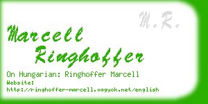 marcell ringhoffer business card